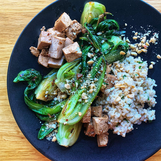 Sesame Ginger Pak Choi w Tempeh